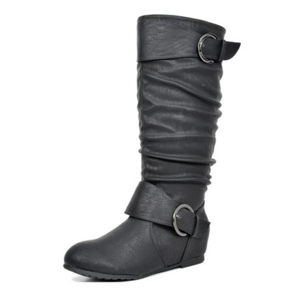 Dream Pairs Women Knee High Lined Low Heel Boots Size 7 1/2